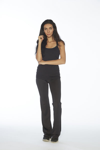 1612-Black top with heather gray detail